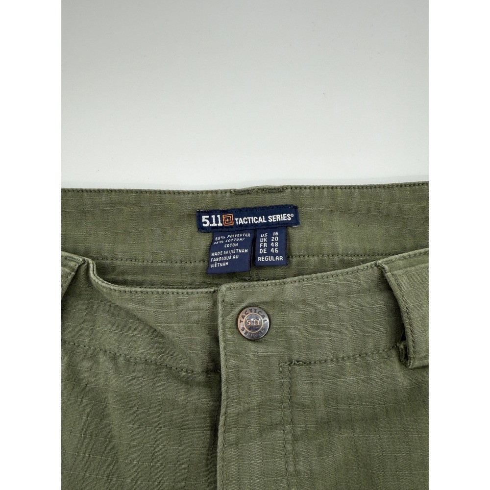 5.11 Tactical Series Womens Ripstop Cargo Pants Olive Green Size 16 Regular
